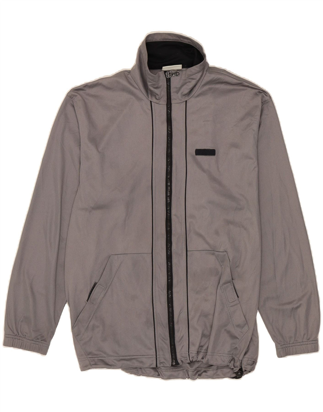 ASICS Mens Tracksuit Top Jacket Large Grey Vintage Asics and Second-Hand Asics from Messina Hembry 