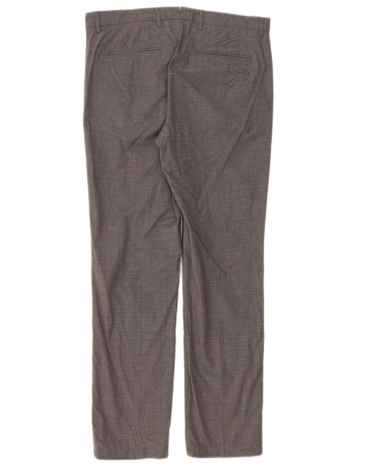 MASSIMO DUTTI Mens Slim Fit Suit Trousers EU 40 Medium W31 L30 Grey Cotton