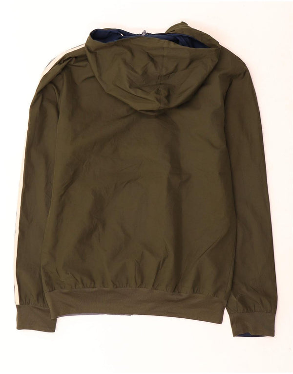 Adidas Herre Hætte Vendbar træningsdragt Topjakke XS Khaki Colourblock