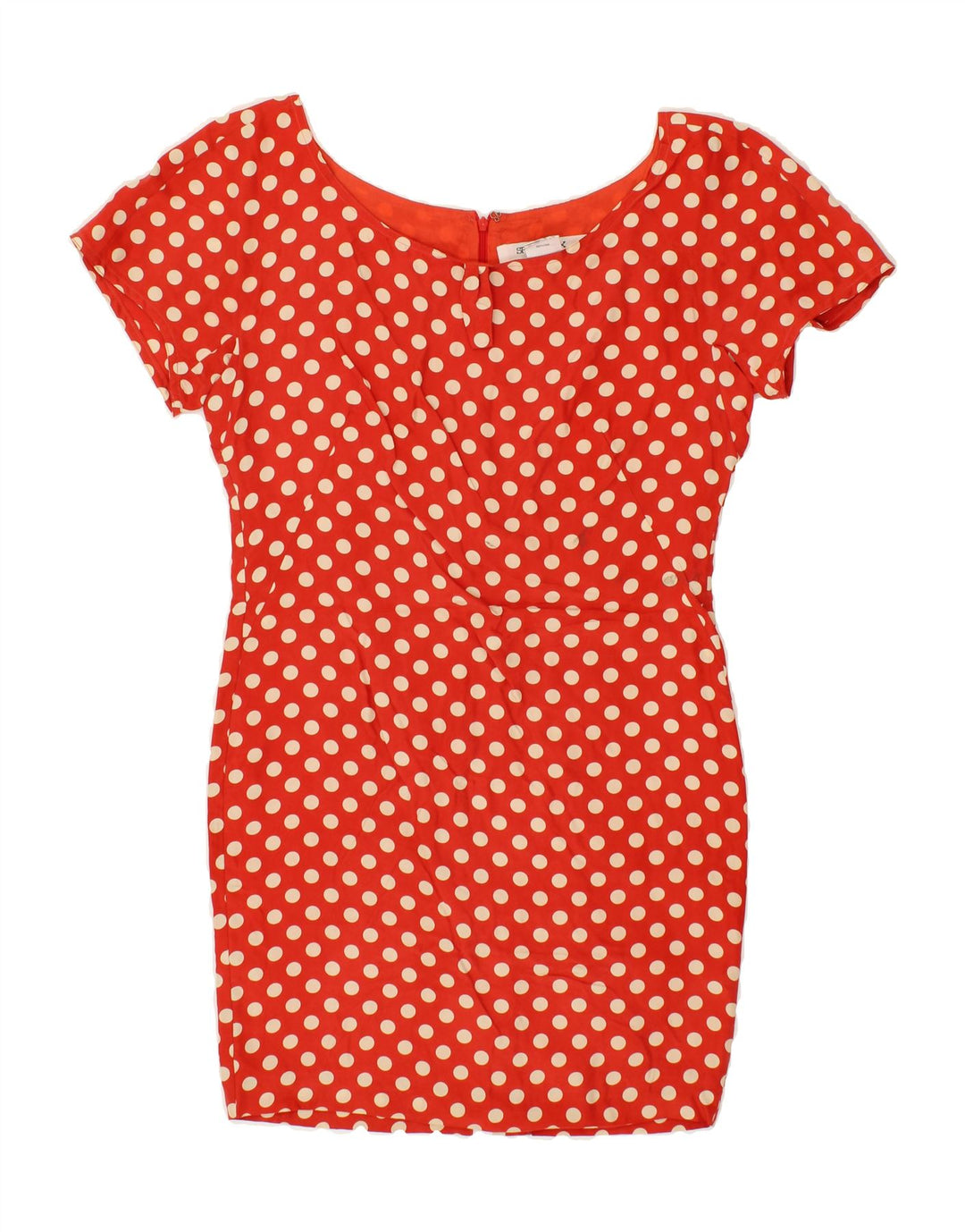 SPORTMAX Womens Bodycon Dress UK 12 Medium Red Polka Dot Silk Vintage Sportmax and Second-Hand Sportmax from Messina Hembry 