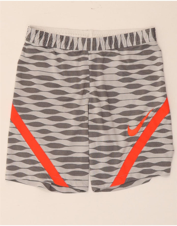 Nike Herre Dri Fit Slim Fit Sportshorts Små Grå Geometrisk Polyester