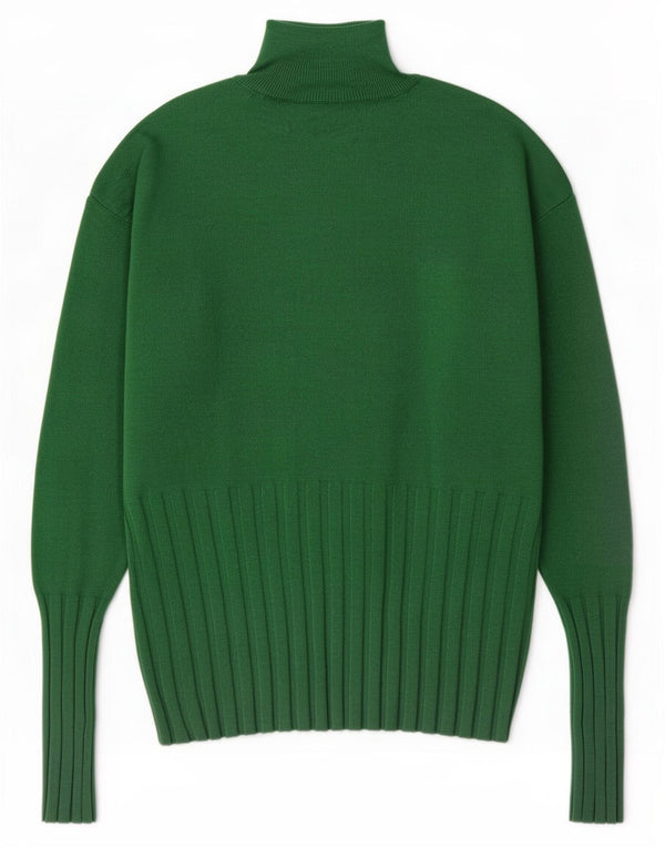Marks & Spencer Dame Turtle Neck Jumper Sweater UK 12 Medium Green