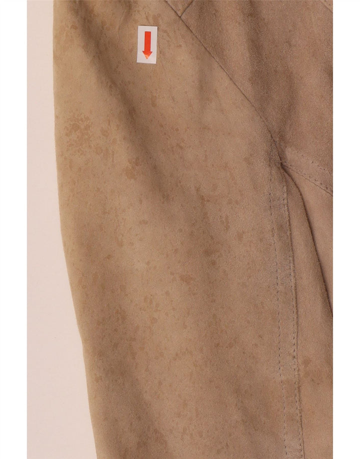 KOCCA Dame Crop Ruskindsjakke UK 10 Small Beige Læder