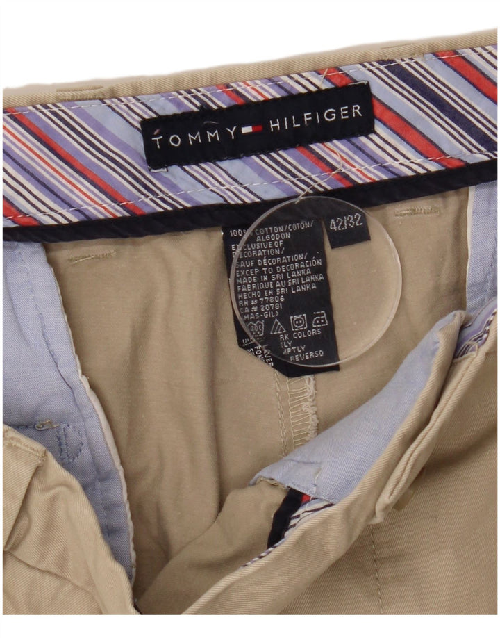 TOMMY HILFIGER Herre Pegged Chino Bukser W42 L32 Beige Bomuld