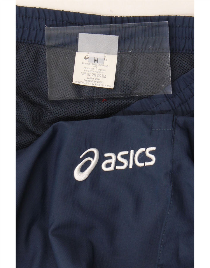 ASICS Womens Tracksuit Trousers UK 12 Medium  Navy Blue Polyester Vintage Asics and Second-Hand Asics from Messina Hembry 