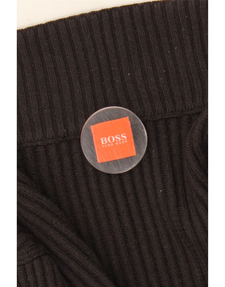 Hugo Boss Herre Cardigan Sweater XL Sort Uld