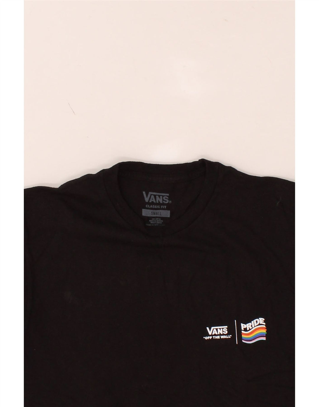 VANS Mens Classic Fit Graphic T-Shirt Top Small Black Cotton Vintage Vans and Second-Hand Vans from Messina Hembry 