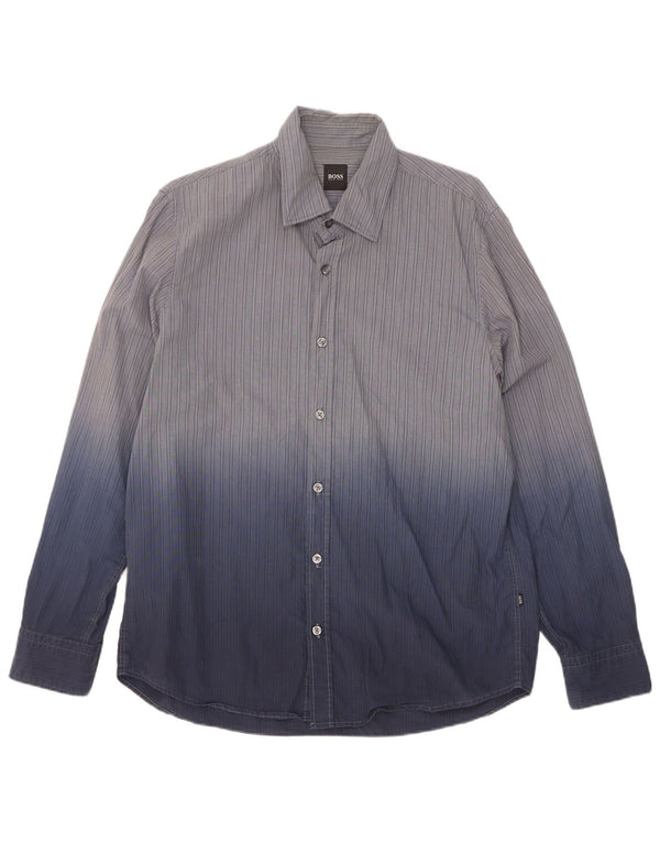 Hugo Boss Herreskjorte Large Blue Tie Dye Bomuld