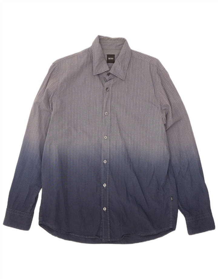 Hugo Boss Herreskjorte Large Blue Tie Dye Bomuld