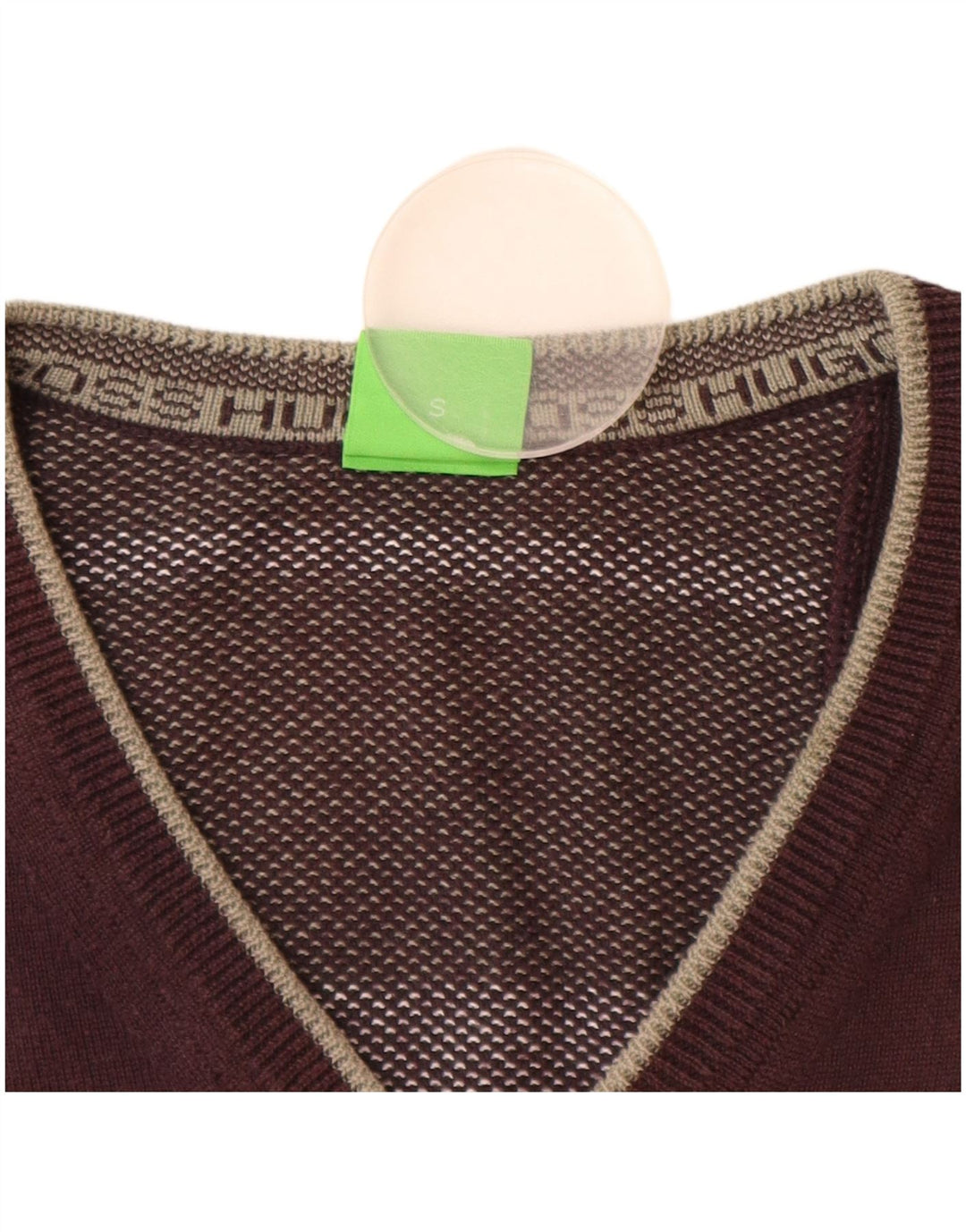 HUGO BOSS Herre V-hals sweater lille brun bomuld