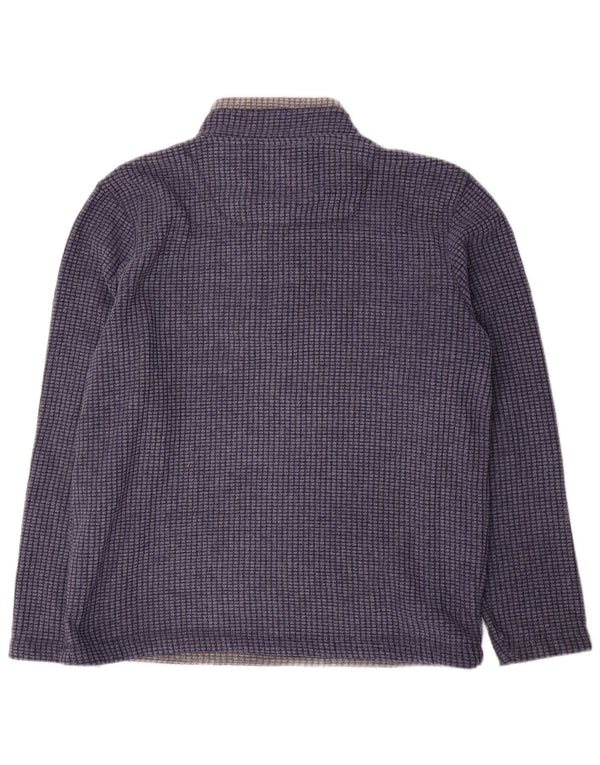 Weird Fish Herre Zip Neck Sweatshirt Jumper Large Navy Blue Polyester