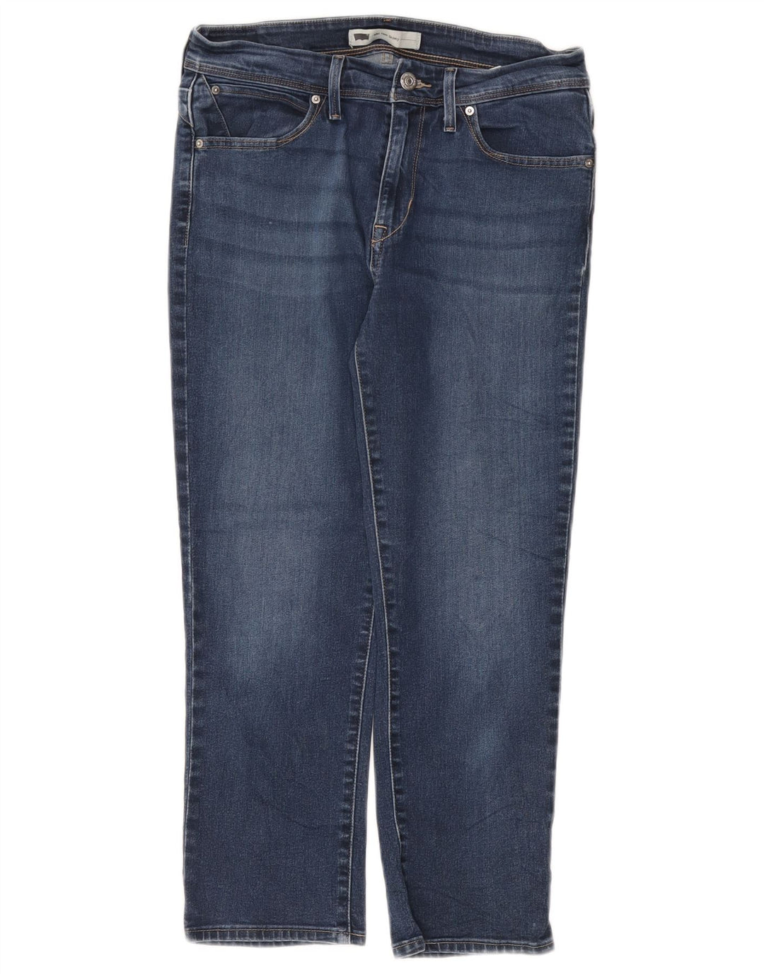LEVI'S Dame Mid Rise Skinny Jeans W30 L25 Blå Bomuld