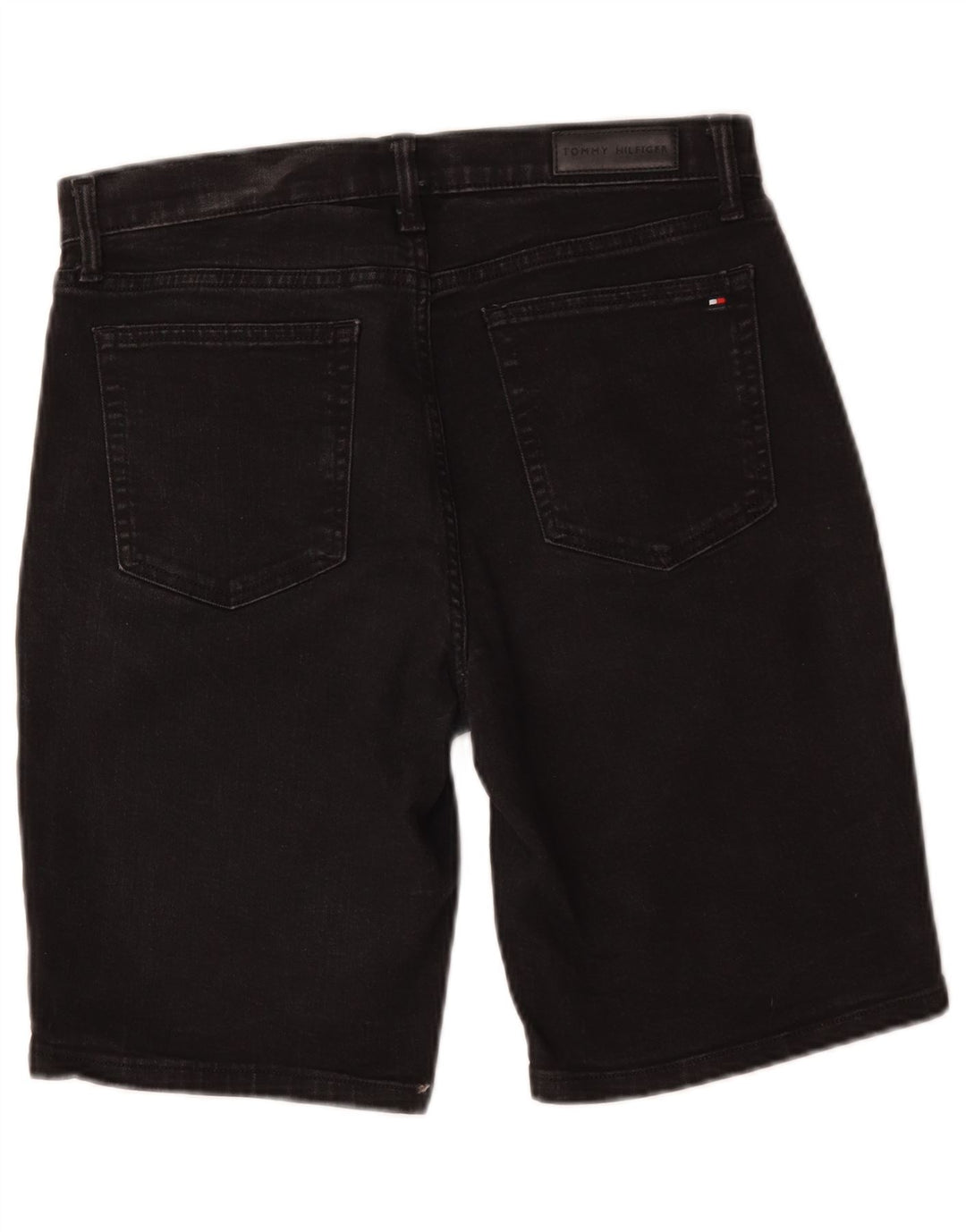Tommy Hilfiger Dame Bermuda Slim Denim Shorts W29 Medium Sort Bomuld