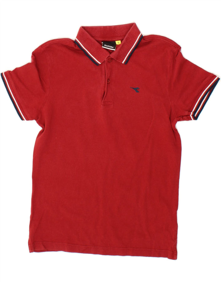 DIADORA Mens Polo Shirt Small Red Cotton Vintage Diadora and Second-Hand Diadora from Messina Hembry 