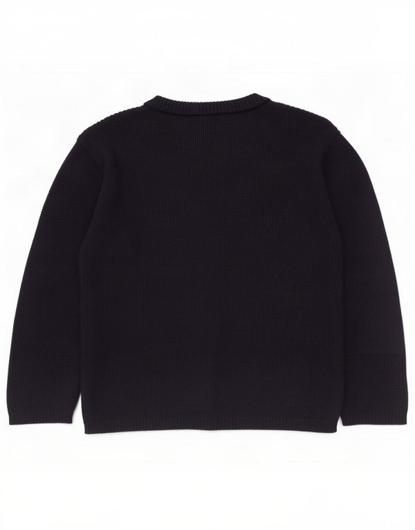 Zara Womens Cardigan Sweater UK 14 Large Navy Blue Viscose