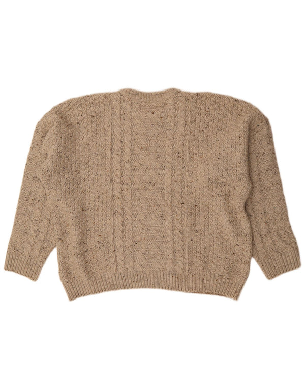 Tenson Herre Boat Neck Jumper Sweater 3XL Beige Flecked