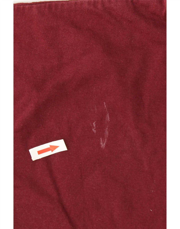 Reebok Herre T-Shirt Top Stor Bourgogne Bomuld