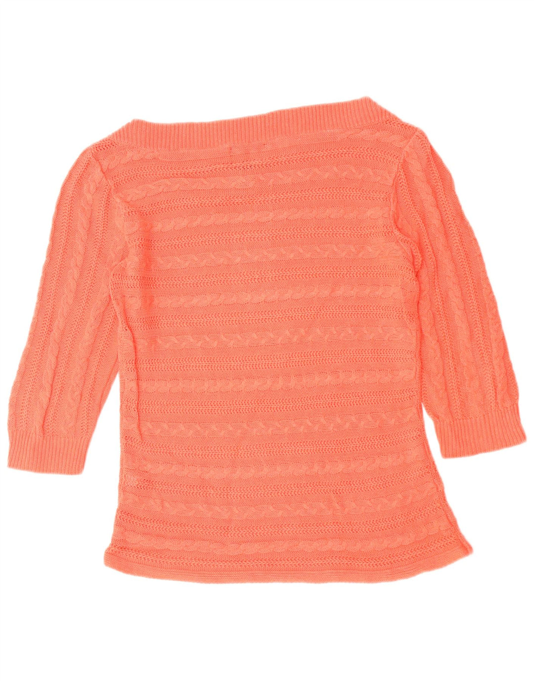 CHAPS Dame Classics Boat Neck Jumper Sweater UK 12 Medium Orange