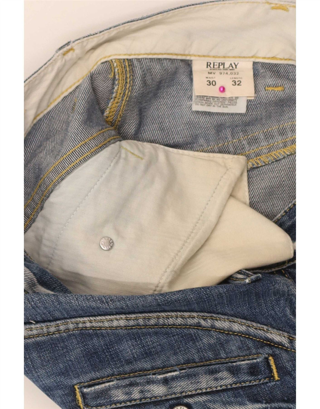 Replay Herre Cargo Bootcut Jeans W30 L32 Blå Bomuld