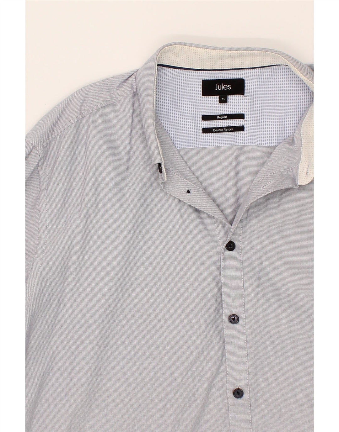 JULES Mens Regular Fit Shirt XL Blue Pinstripe Cotton Vintage Jules and Second-Hand Jules from Messina Hembry 