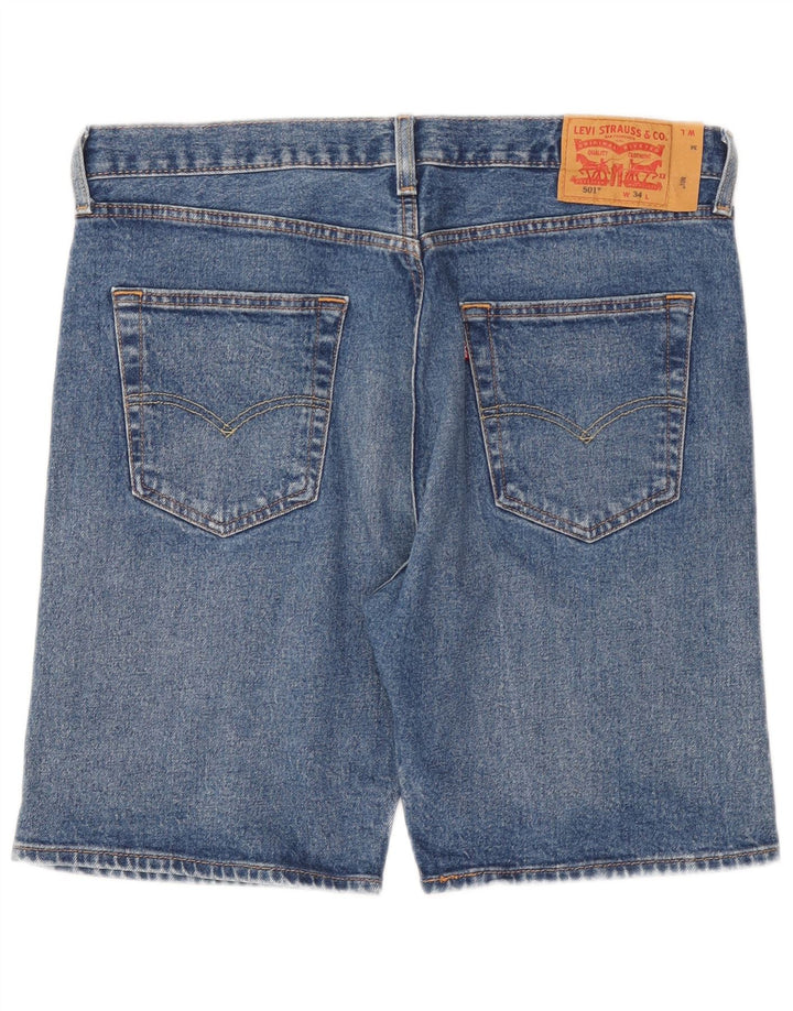 Levi's Herre 501 denimshorts W34 Large Blue Cotton