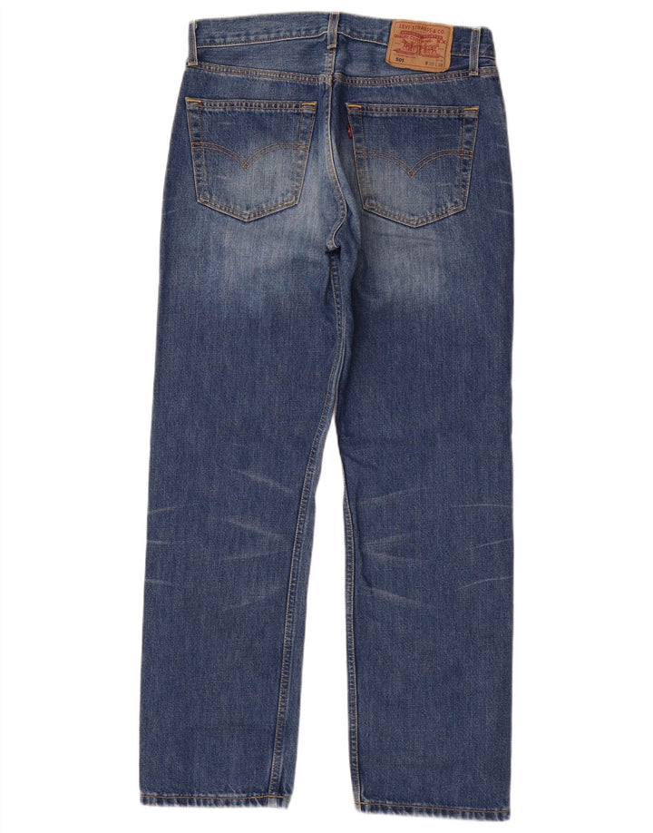 Levi's Herre 501 Straight Jeans W32 L30 Blå Bomuld