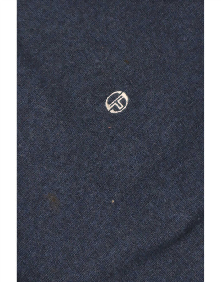 Sergio Tacchini Herre rullehals sweater Stor marineblå uld