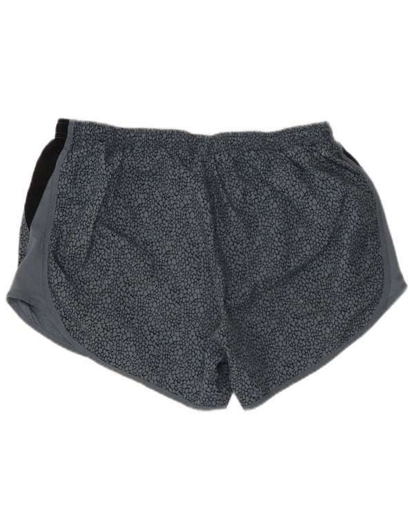 NIKE Womens Dri Fit Sport Shorts UK 12 Medium  Blue Colourblock Polyester