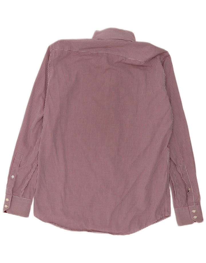 Hugo Boss Herre Regular Fit skjorte Medium Burgundy Gingham Cotton