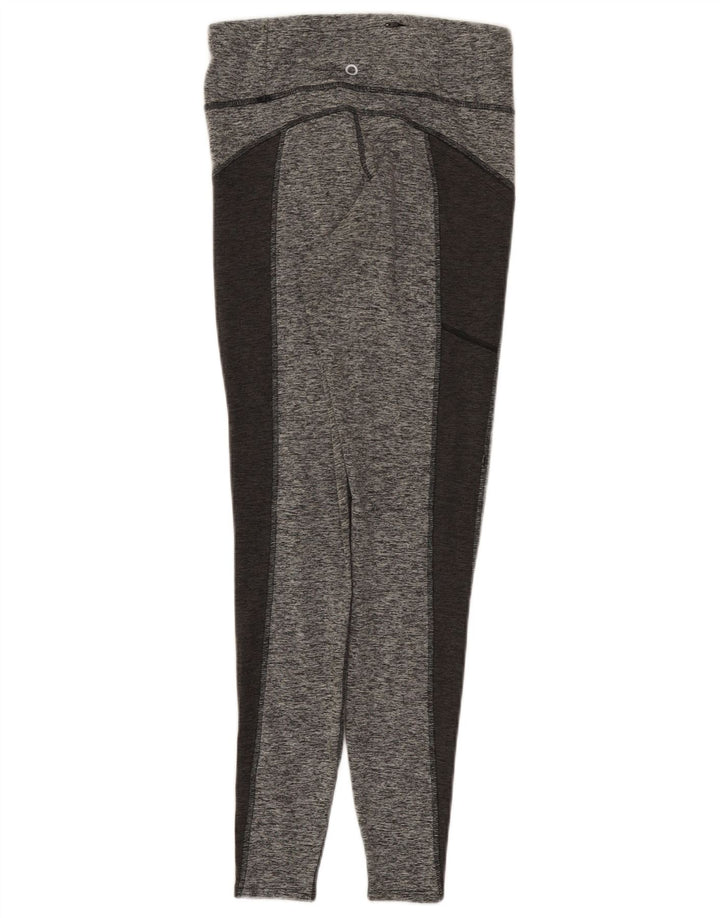 Marks & Spencer Womens Leggings UK 8 Small Grey Colourblock Polyester