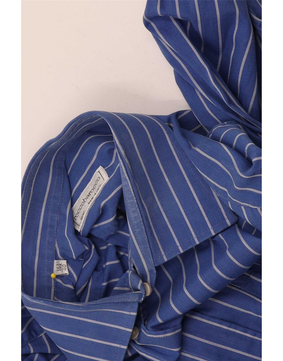 Roccobarocco Herreskjorte Str. 40 15 3/4 Medium Blå Nålestribe