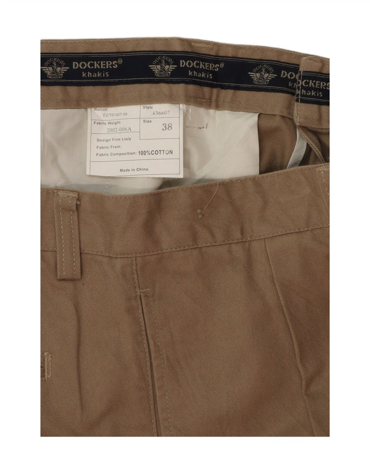 Dockers Herre Pegged Chino Bukser W38 L30 Beige Bomuld