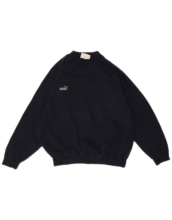 Puma Graphic Sweatshirt Jumper UK 16 Large Navy Blue