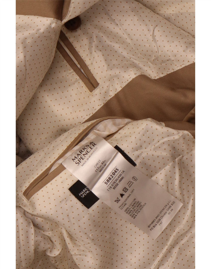 Marks & Spencer Herre 2-knap Loose Fit Blazer Jacket UK 38 Medium Beige