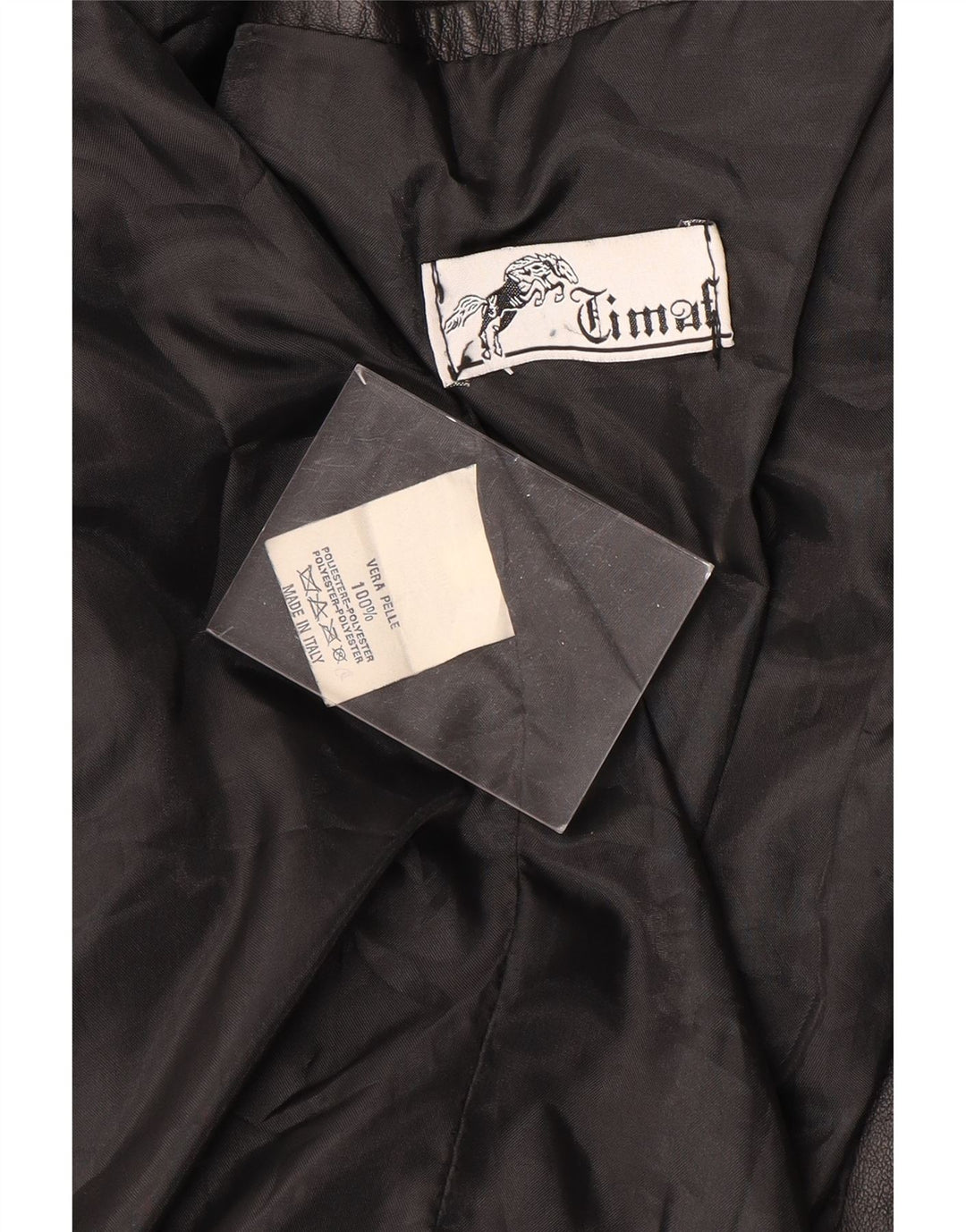 Vintage herre læderfrakke størrelse 62 4XL sort læder