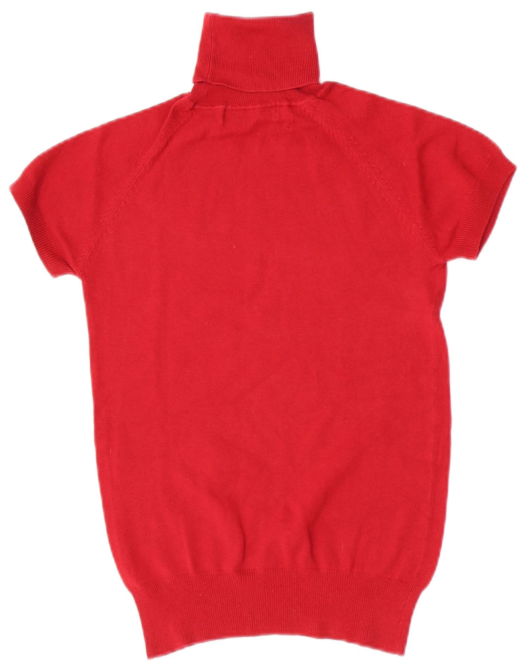Zara Dame Kortærmet Rullehals Sweater UK 12 Medium Rød