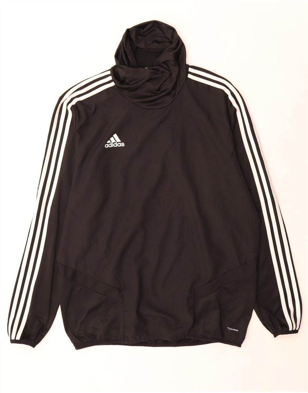 Adidas Herre Climawarm Roll Neck Top Langærmet Stor Sort Polyester