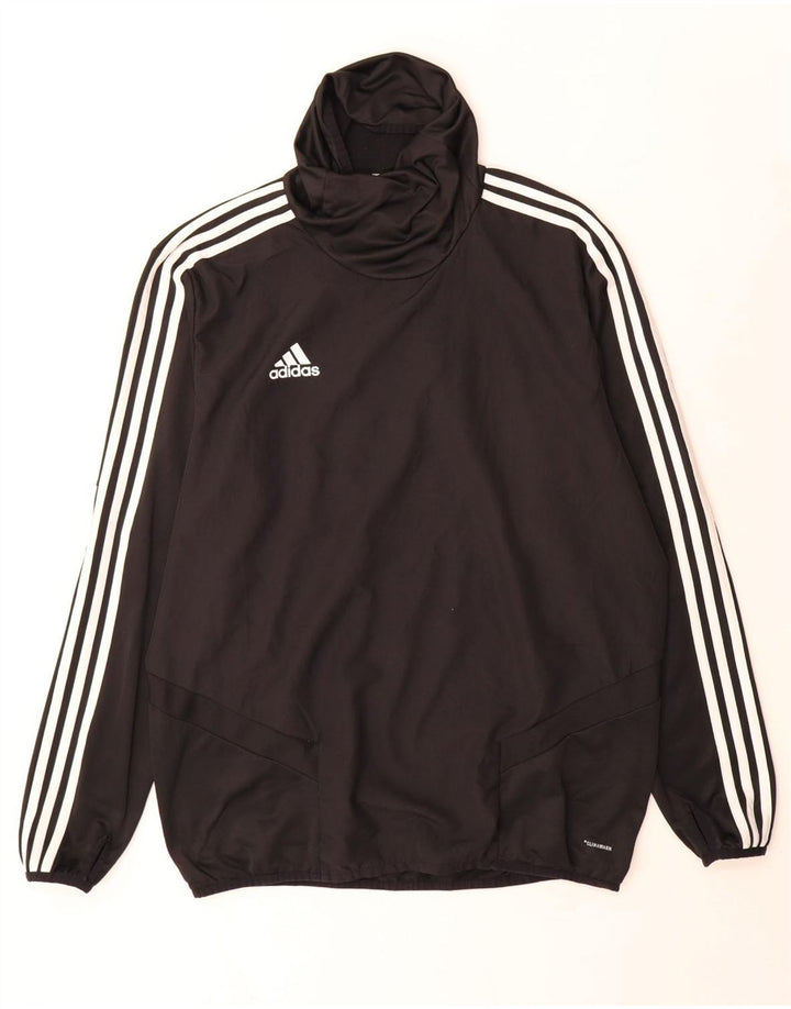 Adidas Herre Climawarm Roll Neck Top Langærmet Stor Sort Polyester