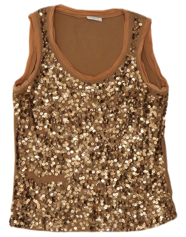 Marella Damevest Top UK 12 Medium Brun