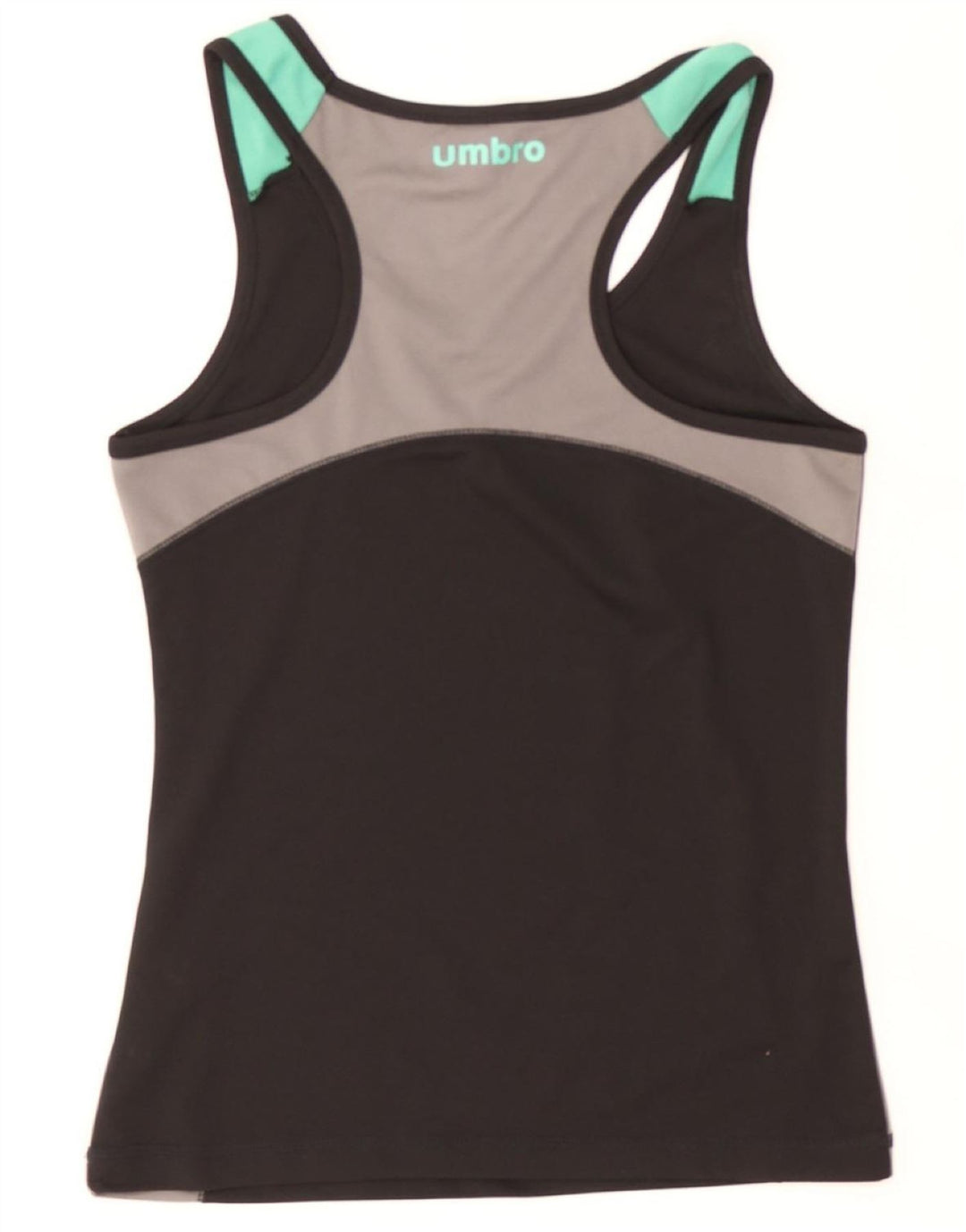 UMBRO Womens Regular Fit Vest Top UK 12 Medium Black Colourblock Polyester Vintage Umbro and Second-Hand Umbro from Messina Hembry 