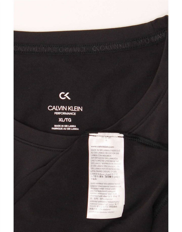 Calvin Klein Herre Grafisk T-Shirt Top XL Sort Polyester