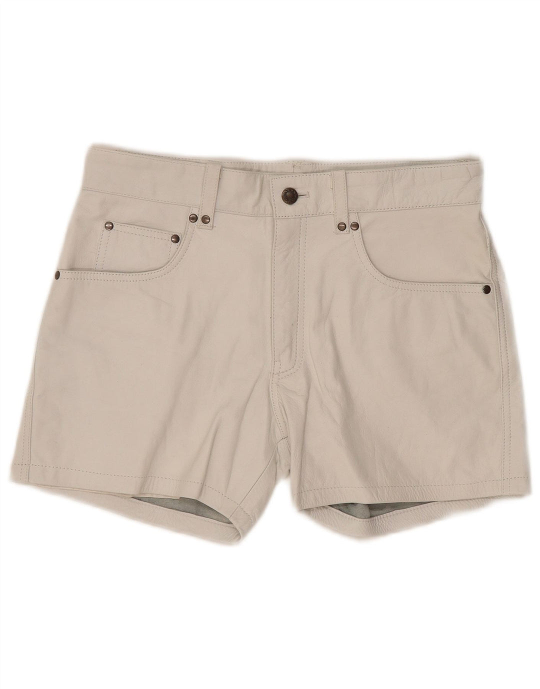 Vintage Læder Læder Shorts W33 Store Blå Læder