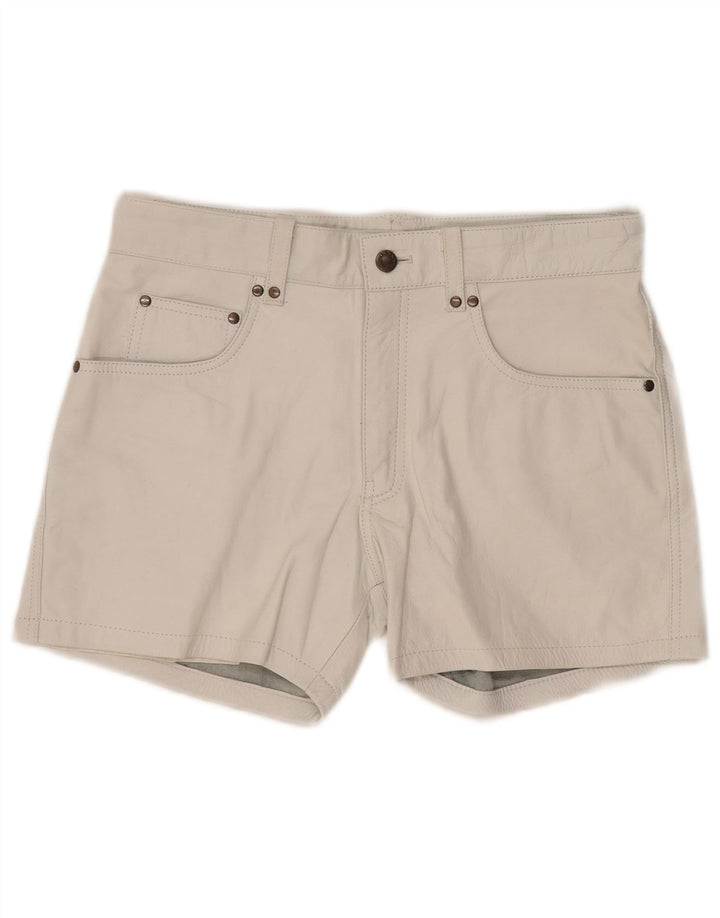 Vintage Læder Læder Shorts W33 Store Blå Læder