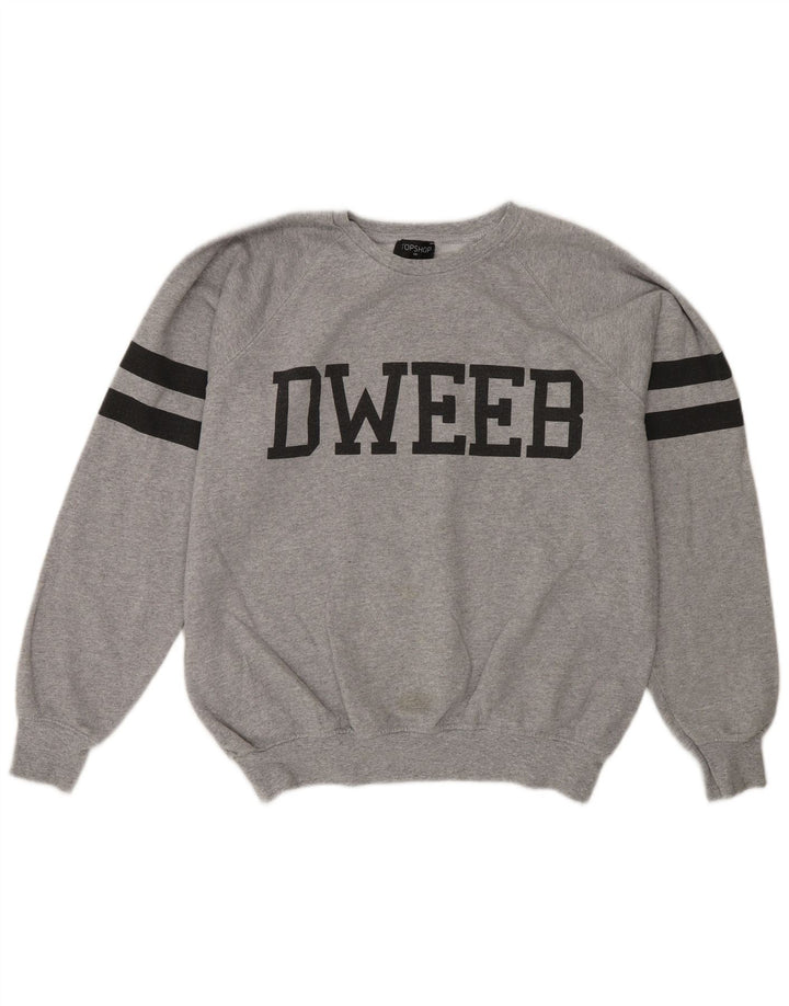 Topshop Herre Grafisk Sweatshirt Jumper Lille Grå Bomuld