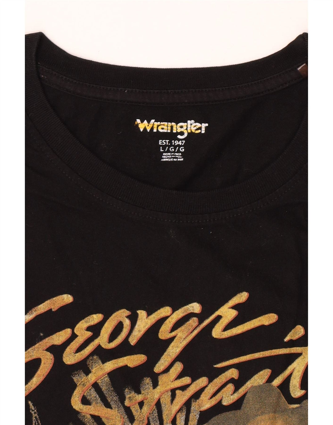 Wrangler Herre grafisk T-shirt Top Stor Sort