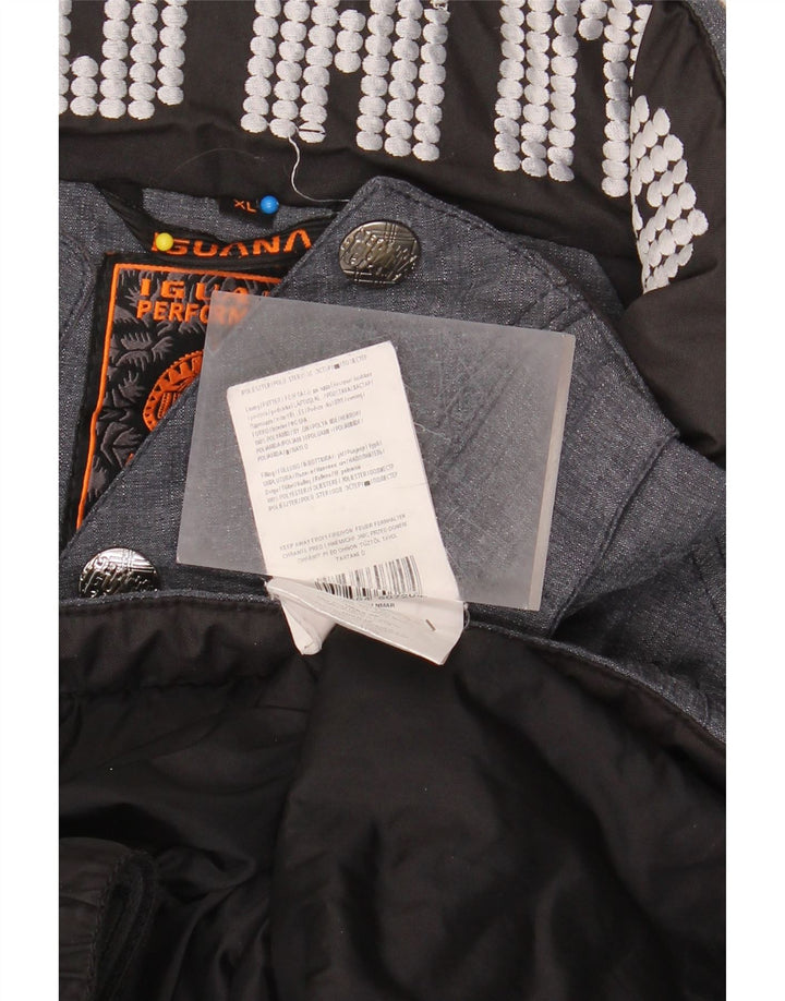 IGUANA Mens Windbreaker Jacket UK 42 XL Grey Polyamide