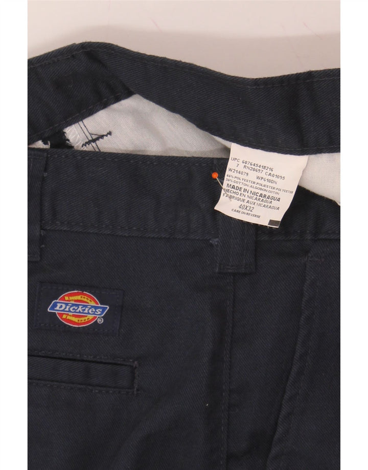 DICKIES Mens Straight Chino Trousers W40 L32 Navy Blue Polyester Vintage Dickies and Second-Hand Dickies from Messina Hembry 