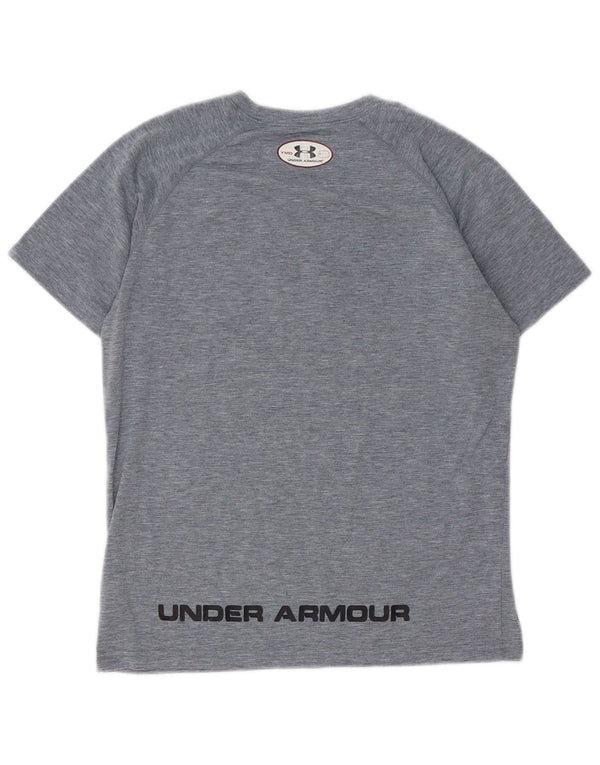 Under Armour Boys Grafisk T-Shirt Top 9-10 år Medium Grå Flecked