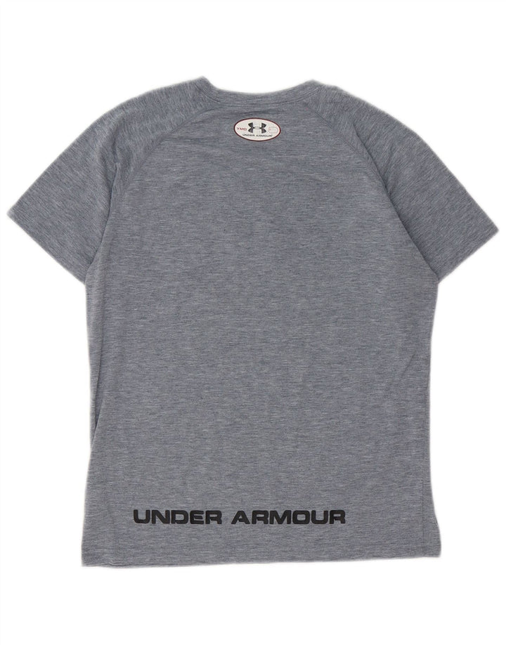 Under Armour Boys Grafisk T-Shirt Top 9-10 år Medium Grå Flecked