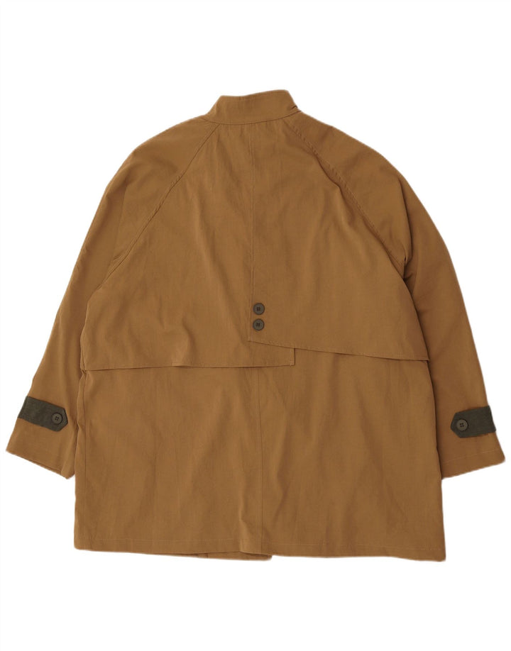 Vintage kvinders trenchcoat UK 24 4XL brun polyester